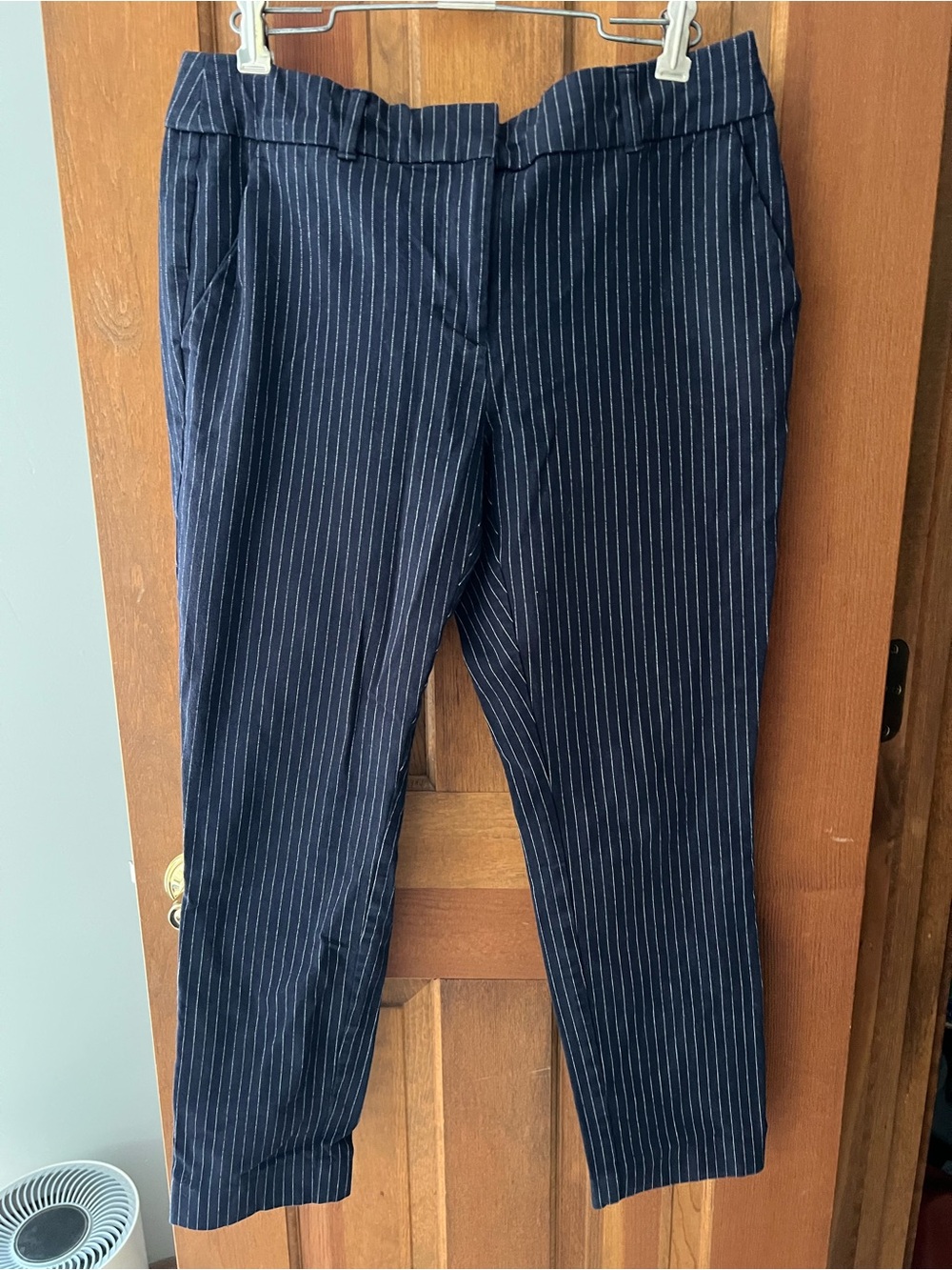 Loft Marisa Skinny Navy Pinstripe Dress Pants